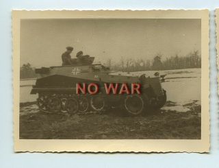Wwii Photo German Panzer Armored Truck Vehicle & Crew
