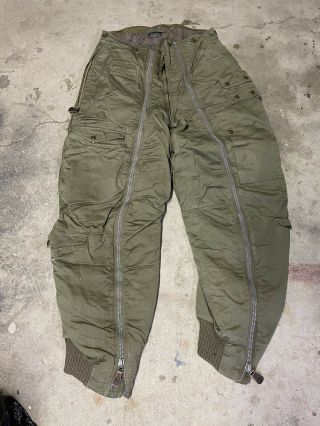 Vintage Ww2 Us Military Issue Type A - 111a Pilot Flying Cold Weather Pants 32