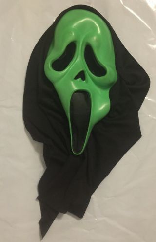 Vintage 90s Scream Ghost Face Mask Easter Unlimited Green Htf