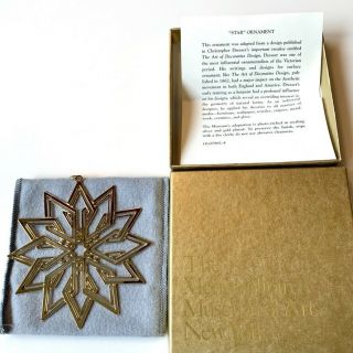 Vintage 1995 Metropolitan Museum Of Art Mma Sterling/gold Star Ornament Orig Box