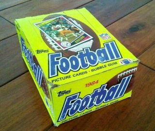 Vintage 1984 Topps Football Empty Wax Pack Box Terry Bradshaw On Front