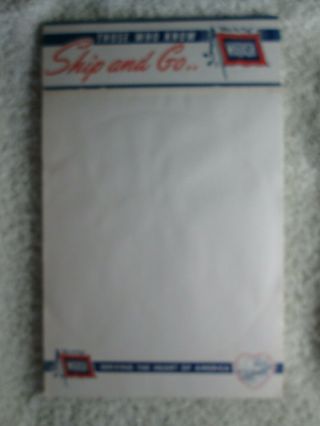 Vintage Wabash Railroad Pad Of Paper 8 By 5 Inches Follow The Flag - Wabash