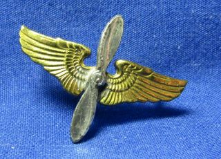 Pre - Wwii 1930s Army Air Corps Officer Wings Insignia By Luxenberg