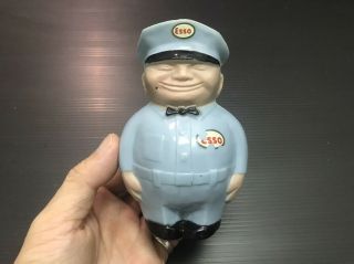 Vintage Esso Gas Oil Station Advertising Fat Man Coin Bank Figure