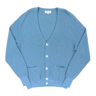 Vtg Tuttle Men Xl 48 " Alpaca Cardigan Sweater Grandfather Hipster Grunge Blue