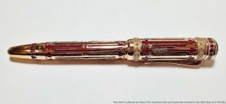 Montblanc Ltd Edition 88818k Rose Gold Ruby Catherine The Great Fountain Pen