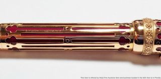 Montblanc Ltd Edition 88818k Rose Gold Ruby Catherine The Great Fountain Pen 3