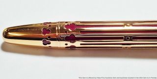 Montblanc Ltd Edition 88818k Rose Gold Ruby Catherine The Great Fountain Pen 4
