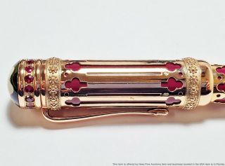 Montblanc Ltd Edition 88818k Rose Gold Ruby Catherine The Great Fountain Pen 5