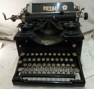 Vintage 1930s Royal No 10 Typewriter Double Window