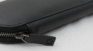 Montblanc Black Epi Leather Zip Around 2 Pen Carry Travel Pouch Case Germany 3