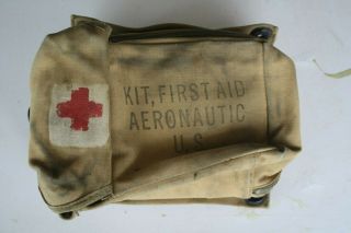 Wwi Wwii Us Aeronautic First Aid Kit Canvas Bag