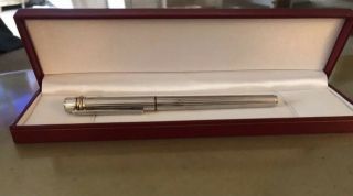 Must De Cartier Rollerball Pen In Silver Plated 100 Authentic