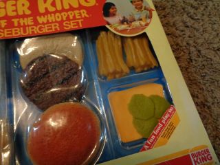 RARE 1987 Burger King Cheeseburger Set NIB - Play Set Factory 3