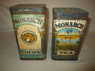 2 Vintage Monarch Tin 