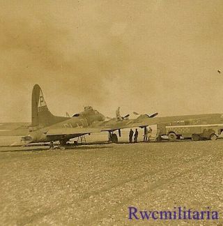 Org.  Photo: 384th Bomb Group B - 17 Bomber (42 - 37793; Shot Down 1944) On Airfield