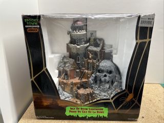 Lemax Spooky Town Isle Of Doom Lighthouse - Halloween 45002 Retired 2004 -