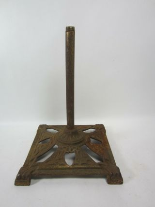 Antique Cast Iron Floor Lamp Base W/post