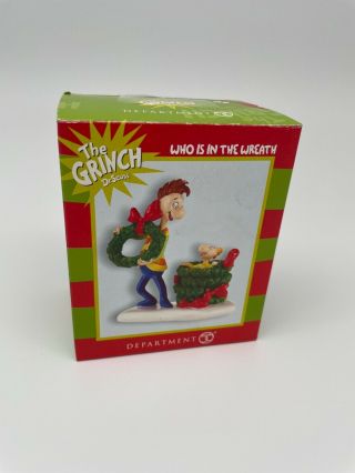 Dept 56 Grinch Village - Retired " Who Is In The Wreath "