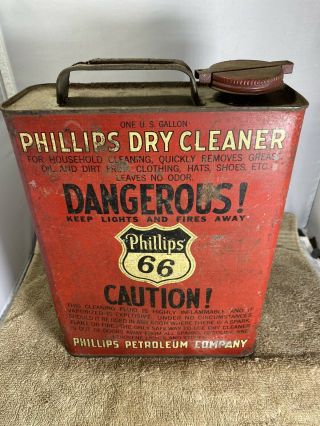 Vintage Phillips 66 Dry Cleaner Can