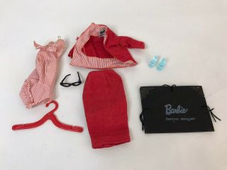 Vintage Barbie Doll 1961 Busy Gal 981 Outfit W Accessories & Shoes W Orig Label