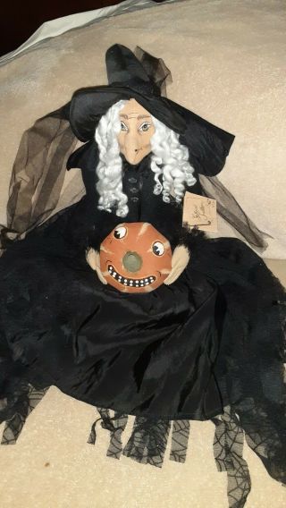 Joe Spencer Gathered Traditions Gallerie Ii " Lunella " Witch With Jack 