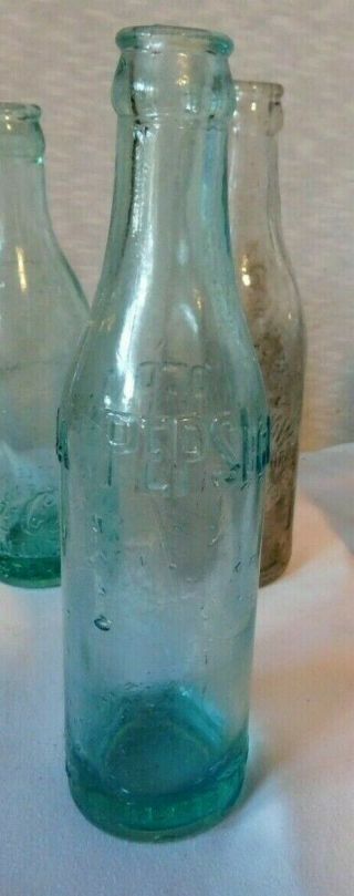 Vintage Straight Sided Pepsi Cola Block Letters Chester Sc Aqua Soda Bottle