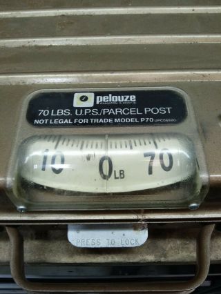 Vintage Pelouze P70 Scale 70lbs.  Usps Ups Postal Euc