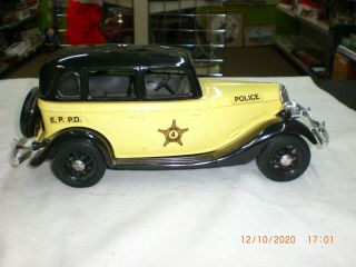 Jim Beam 1934 Model T Collector’s Decanter Yellow Police Patrol Car 4