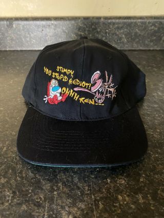 Vintage The Ren And Stimpy Show Snapback Hat Nickelodeon 90’s Cartoon