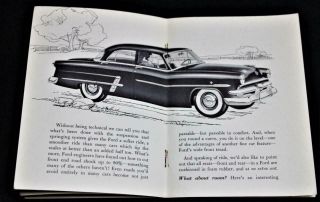 1953 Ford Automobile Car Advertising Sales Brochure Guide Vintage