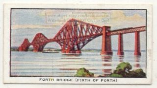 Forth Rail Bridge Scotland Cantilever Railway Train 1930s Ad Trade Card
