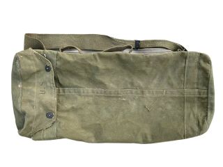 Ww2 Military Small Arm Duffle Bag Olive Green Canvas Us Army Issued 1944 Stencil