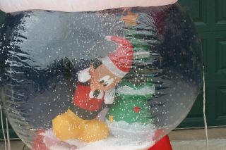 Airblown Inflatable Disney Lightshow Holiday Globe Mickey Mouse Christmas Tree 2