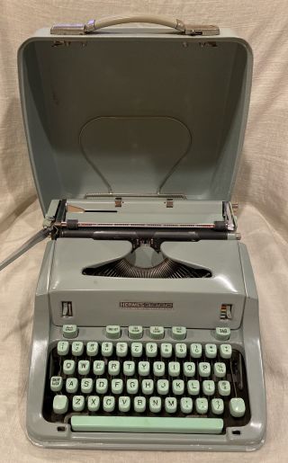 Vintage Hermes 3000 Typewriter W/ Case, .