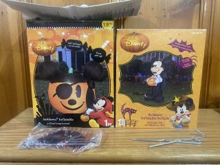 Gemmy Airblown Inflatables Disney Halloween Mickey Decorations.  Uncommon.