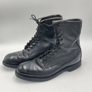 Vintage 1982 Cove Shoe Company Military Combat Boots Black Size 9.  5 R Steel Toe