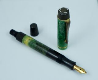 Montblanc 333 1/2 Fountain Pen 22 Twist Pencil Jade Green Set Palladium Nib MB 6