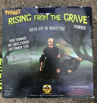 Spirit Halloween Rising From The Grave Animated Zombie Prop