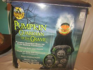 Spirit Halloween Pumpkin Guardian Of The Grave Prop Animatronic Retired Rare