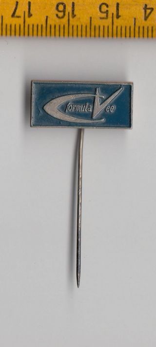 Vintage Metal Vw Volkswagen Formula Vee Logo Pin Badge Auto Anstecknadel 1960s