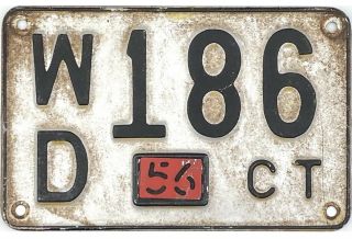 99 Cent 1956 Connecticut License Plate Wd186