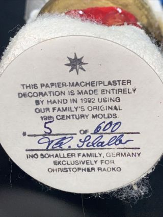 Ino Schaller For Christopher Radko Santa 5/600