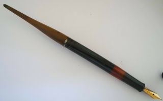 1940ca Pelikan 100 Desk Pen For The Italian Market Flexible “,  ” Nib Rare
