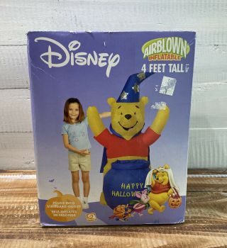 Disney Winnie The Pooh Wizard Halloween Airblown Inflatable 4 Ft.  Tall Gemmy