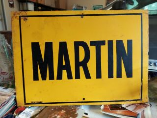 Vintage Martin Seed Dealer Metal Advertising Sign Farm Crop Field Sign Decor