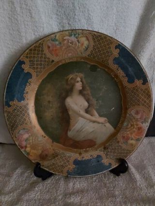 Vintage 1905 Vienna Art Plate " The Nude " (topless)