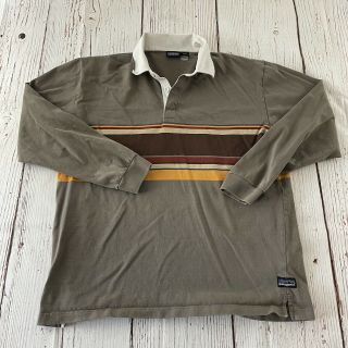 Vintage Patagonia Long Sleeve Striped Rugby Shirt Men 