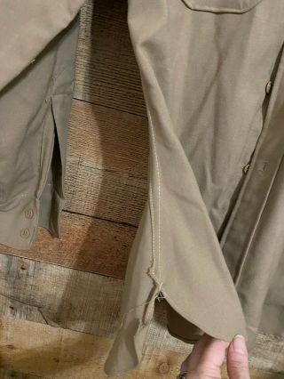 WW2 U.  S.  Army Tropical Weight (Khaki) Long Sleeve Uniform Shirt 3