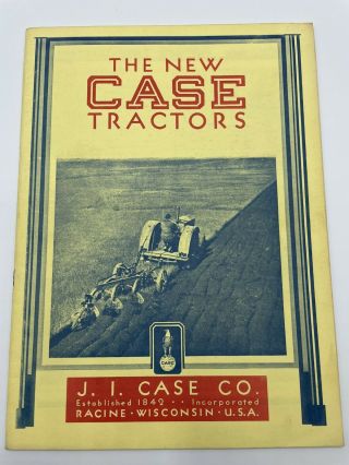 The Case Tractors Advertising Brochure Pamphlet Vintage J.  I.  Case Co.  Pb